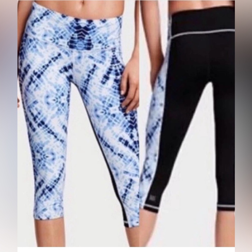 ❤️ Victoria’s Secret Blue Tie-Dye Capri Leggings
